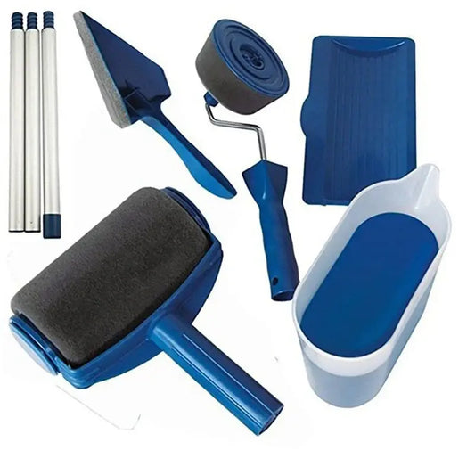 8pc/Set Multifunctional Paint Roller Corner Brush Handle Tools Wall Painting Roll DIY Household Easy to Operate Painting Brushes upscaleclicks