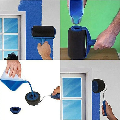 8pc/Set Multifunctional Paint Roller Corner Brush Handle Tools Wall Painting Roll DIY Household Easy to Operate Painting Brushes upscaleclicks