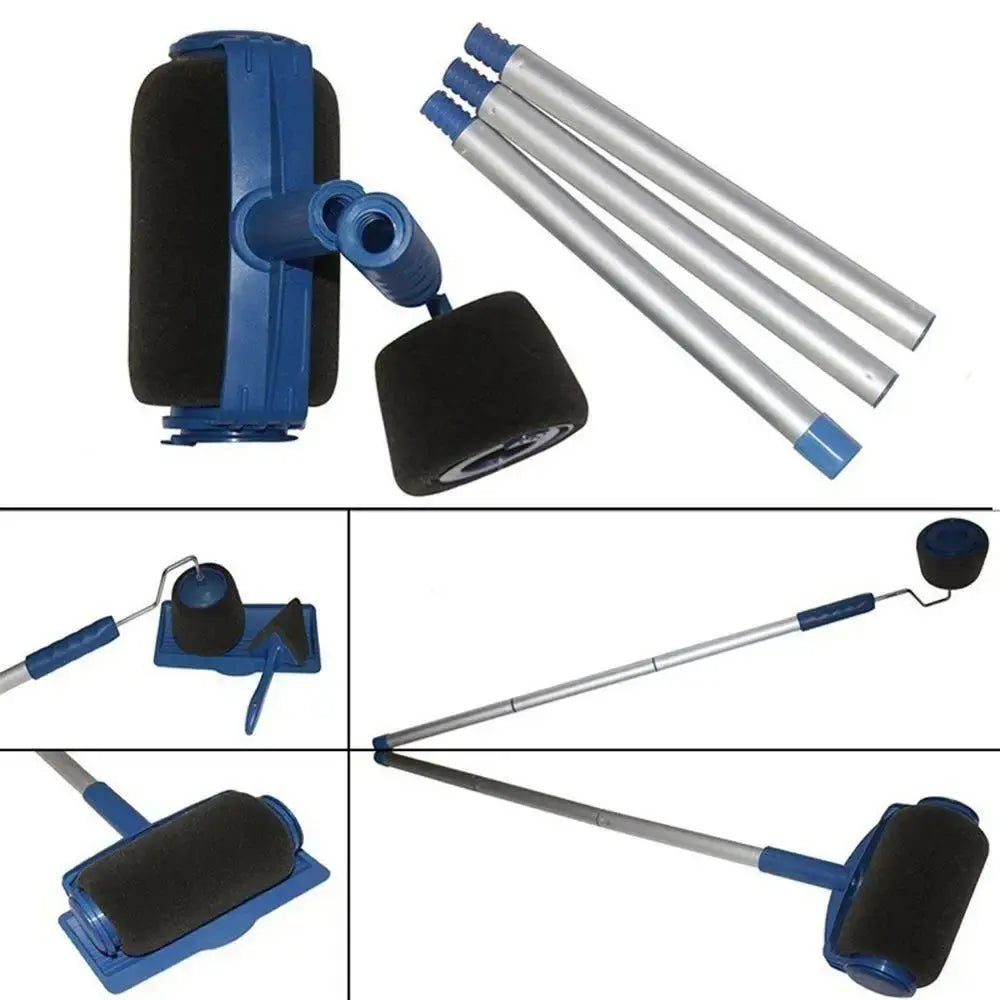 8pc/Set Multifunctional Paint Roller Corner Brush Handle Tools Wall Painting Roll DIY Household Easy to Operate Painting Brushes upscaleclicks