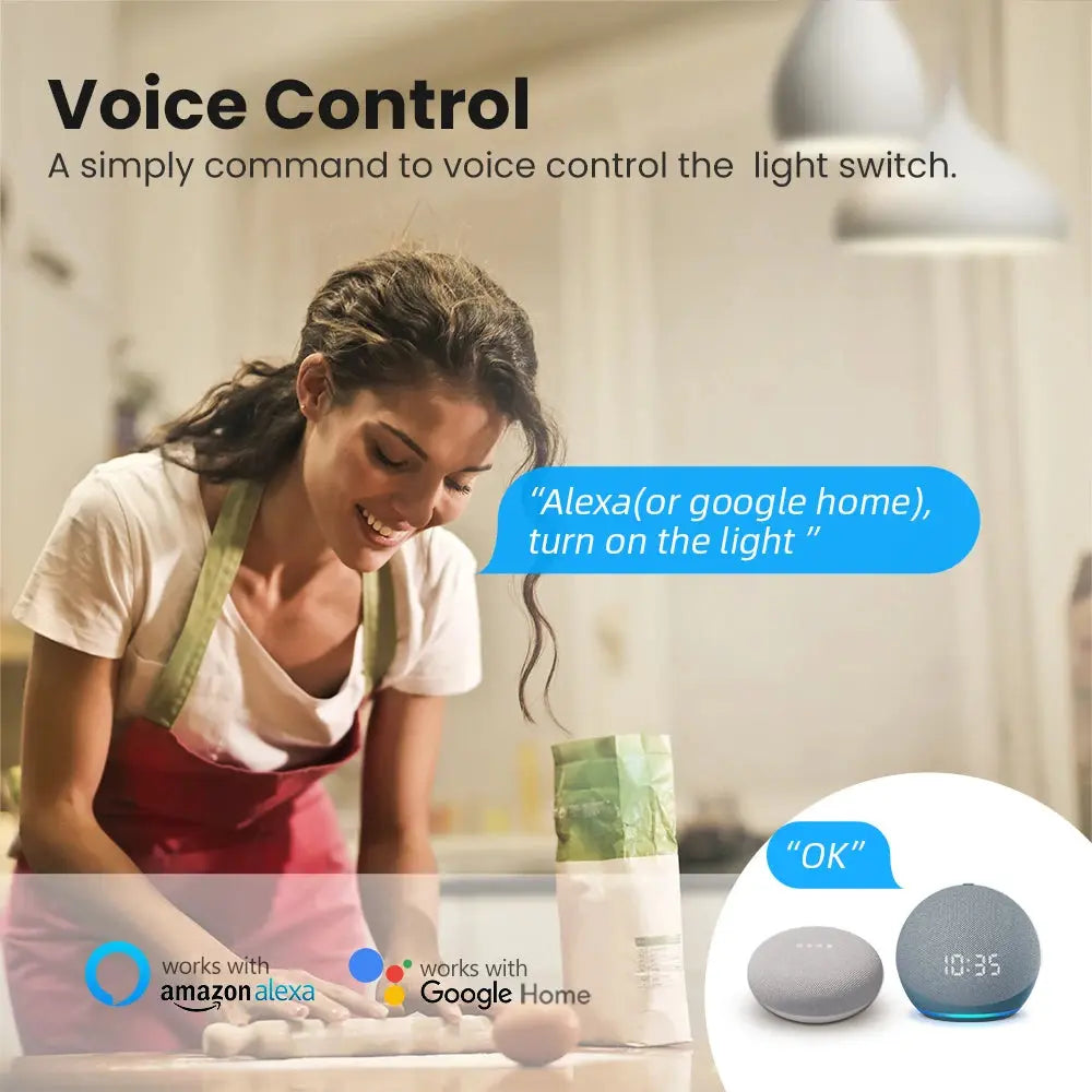 AVATTO Tuya WiFi Zigbee Smart Light Switch Module,No Neutral Wire 2 Ways Control Mini DIY Breaker Work for Alexa, google home upscaleclicks