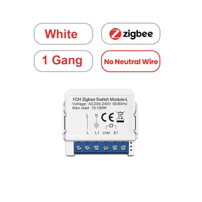 AVATTO Tuya WiFi Zigbee Smart Light Switch Module,No Neutral Wire 2 Ways Control Mini DIY Breaker Work for Alexa, google home upscaleclicks