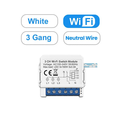 AVATTO Tuya WiFi Zigbee Smart Light Switch Module,No Neutral Wire 2 Ways Control Mini DIY Breaker Work for Alexa, google home upscaleclicks