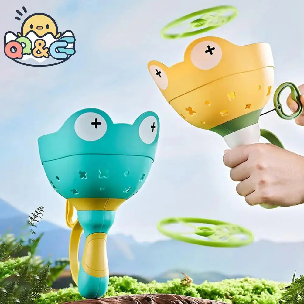 Air Rocket Launcher Outdoor Toy Soaring Rocket Flying Disc Saucer Handle Launcher Kid Jump Sport Game Education Toy for Children upscaleclicks