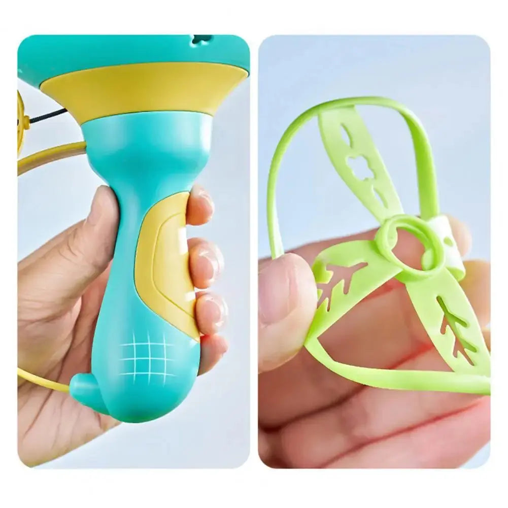 Air Rocket Launcher Outdoor Toy Soaring Rocket Flying Disc Saucer Handle Launcher Kid Jump Sport Game Education Toy for Children upscaleclicks