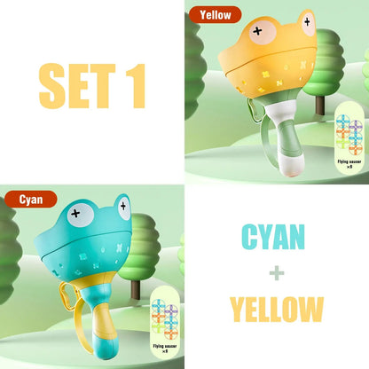 Air Rocket Launcher Outdoor Toy Soaring Rocket Flying Disc Saucer Handle Launcher Kid Jump Sport Game Education Toy for Children upscaleclicks