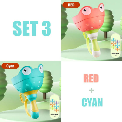 Air Rocket Launcher Outdoor Toy Soaring Rocket Flying Disc Saucer Handle Launcher Kid Jump Sport Game Education Toy for Children upscaleclicks