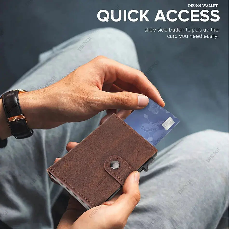 Airtag Wallet Rfid Pop Out Credit Card Holder Men Wallets Front Pocket Bifold Cardholder Case Short Male Purse for Air Tag upscaleclicks