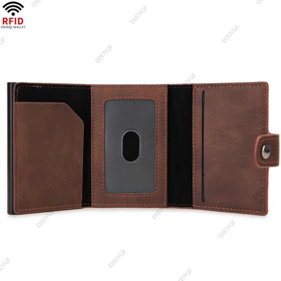 Airtag Wallet Rfid Pop Out Credit Card Holder Men Wallets Front Pocket Bifold Cardholder Case Short Male Purse for Air Tag upscaleclicks