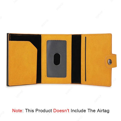 Airtag Wallet Rfid Pop Out Credit Card Holder Men Wallets Front Pocket Bifold Cardholder Case Short Male Purse for Air Tag upscaleclicks