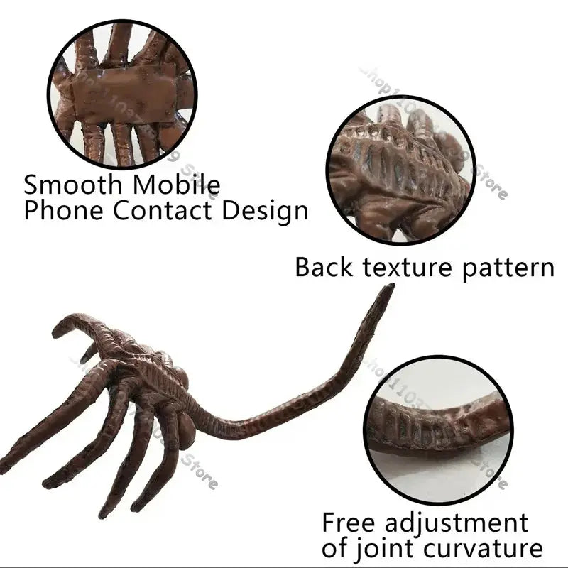 Alien Phone Holder, Creative Decorative Phone Holder Ornament Science Fiction Thriller Movie Facehugger Phone Holder Halloween upscaleclicks