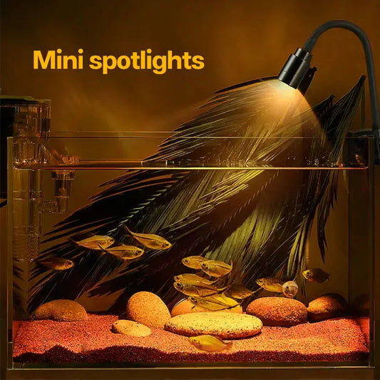 Aquarium Light Mini South American spotlights COB LED Create a Fish Tank Ecology of South America Yellow and White light 3W USB upscaleclicks