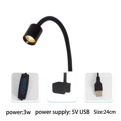 Aquarium Light Mini South American spotlights COB LED Create a Fish Tank Ecology of South America Yellow and White light 3W USB upscaleclicks