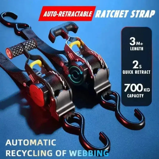Auto Straps For Cargo Tape Retractable Belts For Motorcycles Ratchet Strap For Load Luggage Strap Ratchet Tensioner Belt For Car upscaleclicks