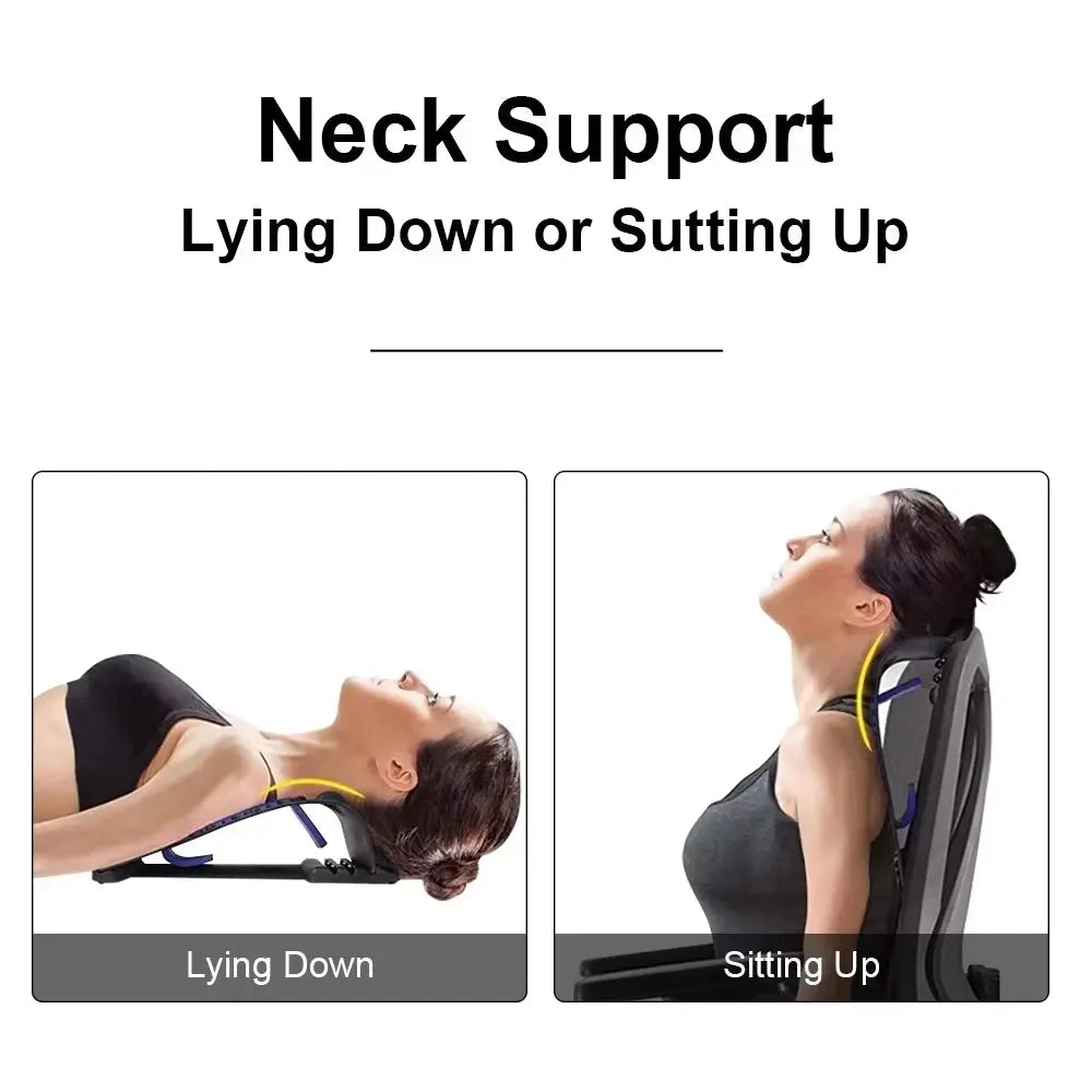 Back Stretcher Multi-Level Adjustable Back Cracker Board Lower Upper Lumbar Spine Support Pillow Waist Stretching Massage Device