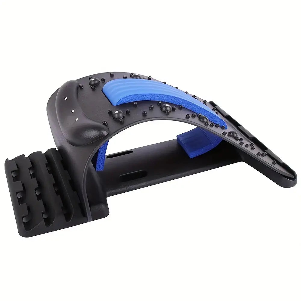Back Stretcher Multi-Level Adjustable Back Cracker Board Lower Upper Lumbar Spine Support Pillow Waist Stretching Massage Device