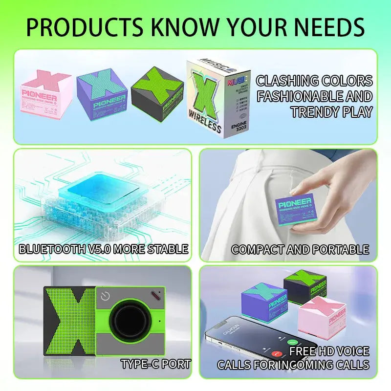 Basix Bluetooth Speaker Mini Portable wireless speaker with Stereo Pairing Hands-Free Call for Travel Outdoor Wireless Speakers upscaleclicks