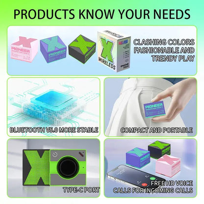 Basix Bluetooth Speaker Mini Portable wireless speaker with Stereo Pairing Hands-Free Call for Travel Outdoor Wireless Speakers upscaleclicks