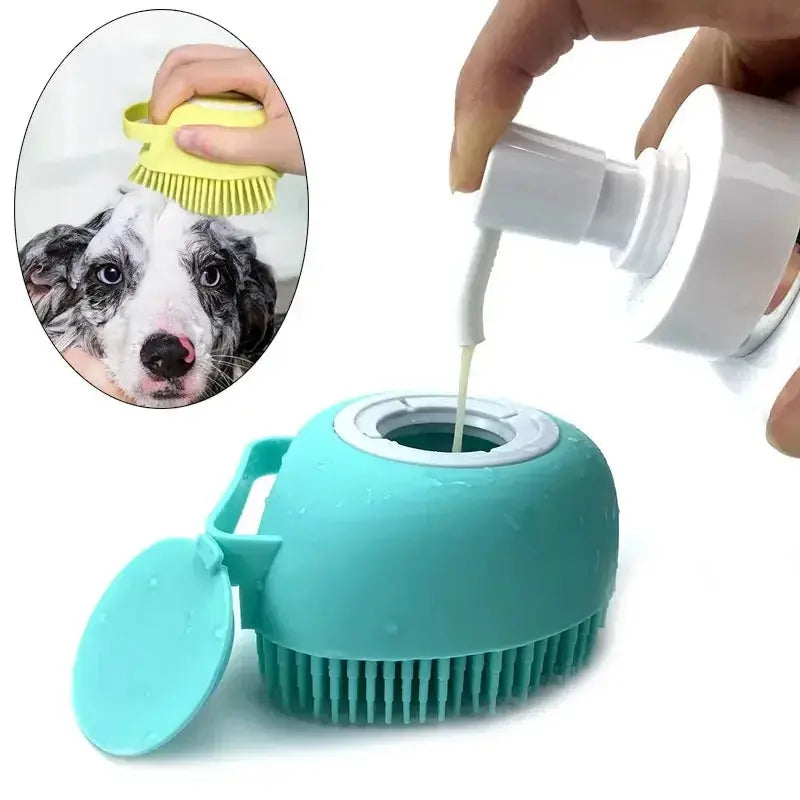 Bathroom Puppy  Dog Cat Bath Washing Massage Gloves Brush Soft  Silicone Pet Accessories for Dogs Cats Tools Mascotas Products upscaleclicks