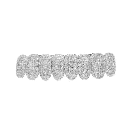Big Shinning Bling Bling Iced Out Teeth Grillz Hip Hop Top & Bottom Grills Dental Mouth Punk Teeth Caps Cosplay Party upscaleclicks