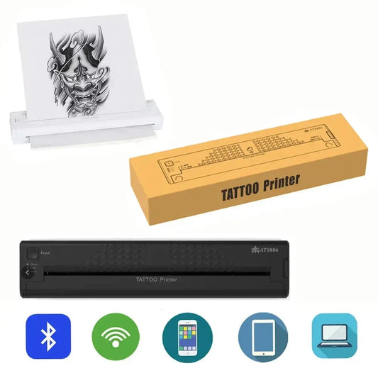 Bluetooth Wireless Tattoo Transfer Printer Machine Copier Stencil Maker For Tatu Photos Thermal Tattoo Transfer Paper upscaleclicks
