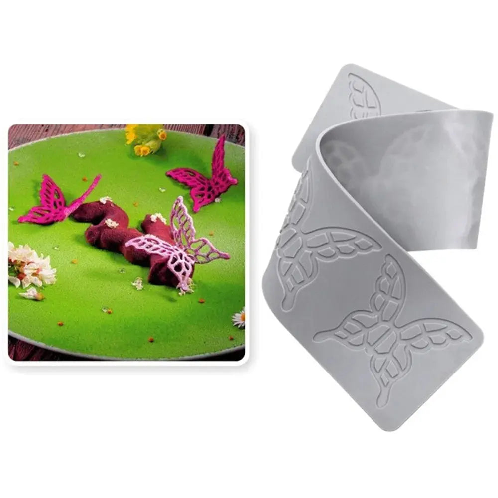 Butterfly style Sugar Flipping Silicone Lace Pad DIY Leaf Patterns Chocolate Thin Crisp Dessert Decorating Tool Cake Baking Mold upscaleclicks