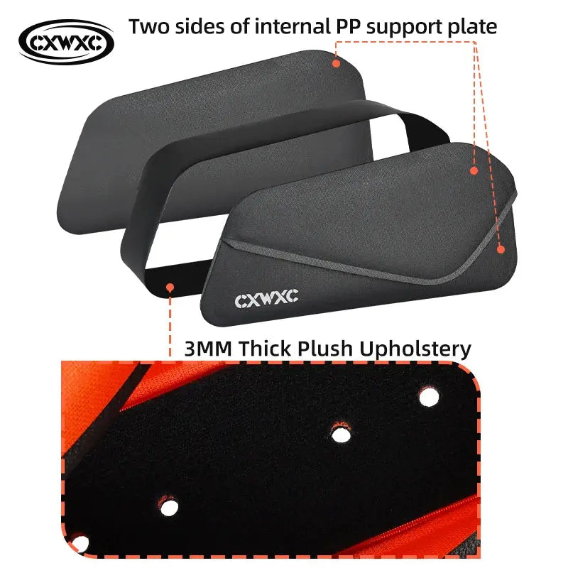 CXWXC Bike Top Tube Bag TPU Waterproof Cycling Front Bag Magnetic Lid Gravel Road Bike Top Frame Bag With Screws or Straps upscaleclicks