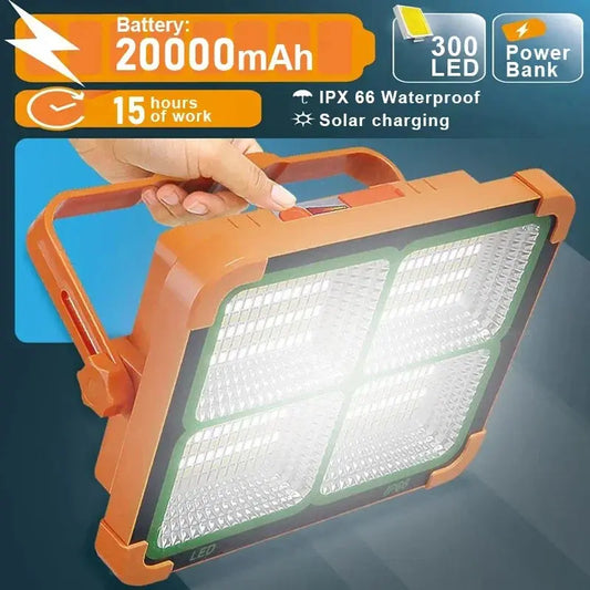 Camping Lantern 20000mAh High Solar Rechargeable LED Tent Light with Magnet Powerful Flashlight Power Bank Repair Emergency Lamp upscaleclicks