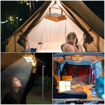 Camping Lantern 20000mAh High Solar Rechargeable LED Tent Light with Magnet Powerful Flashlight Power Bank Repair Emergency Lamp upscaleclicks