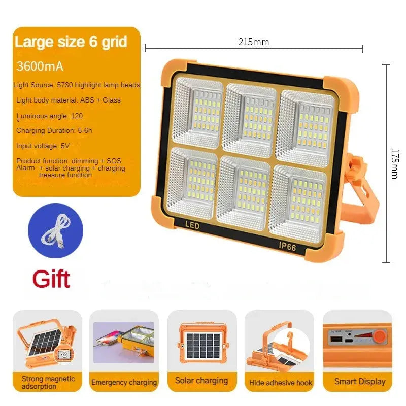 Camping Lantern 20000mAh High Solar Rechargeable LED Tent Light with Magnet Powerful Flashlight Power Bank Repair Emergency Lamp upscaleclicks