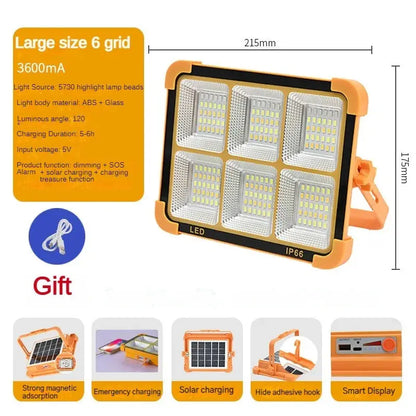 Camping Lantern 20000mAh High Solar Rechargeable LED Tent Light with Magnet Powerful Flashlight Power Bank Repair Emergency Lamp upscaleclicks