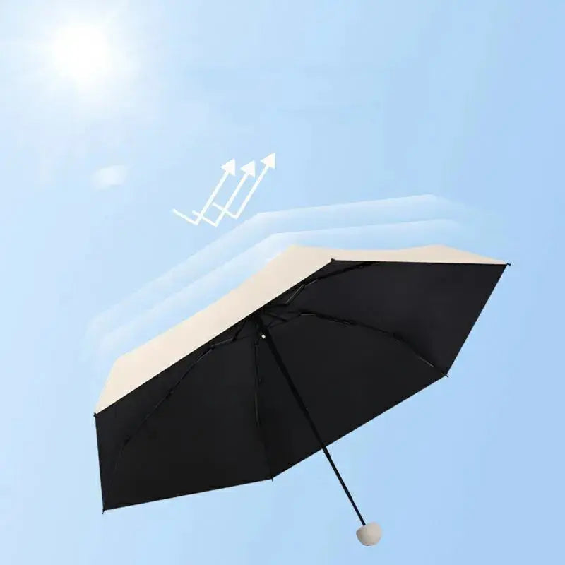 Capsule Umbrella Sunny and Rainy Dualuse Rainproof Wind-resistant Sun Protection Outdoor Traveling Portable Mini Umbrella upscaleclicks