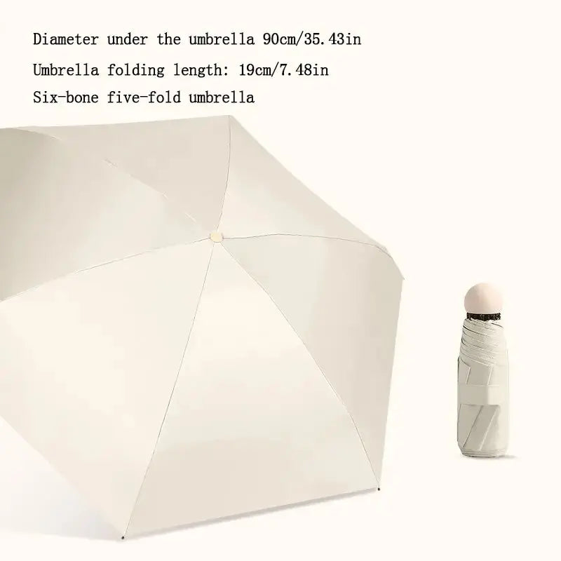 Capsule Umbrella Sunny and Rainy Dualuse Rainproof Wind-resistant Sun Protection Outdoor Traveling Portable Mini Umbrella upscaleclicks