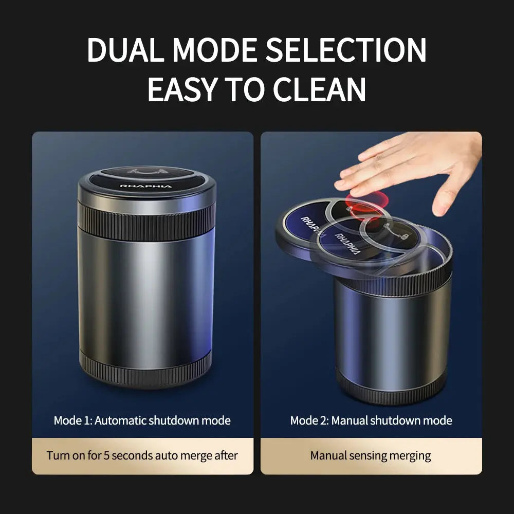 Car Ashtray Intelligent Automatic Induction Switching Multi-function Car Ashtray with Cover LED Blue Light Portable Cenicero Cup upscaleclicks
