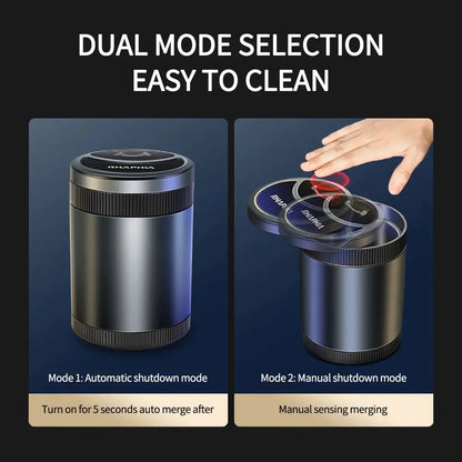 Car Ashtray Intelligent Automatic Induction Switching Multi-function Car Ashtray with Cover LED Blue Light Portable Cenicero Cup upscaleclicks