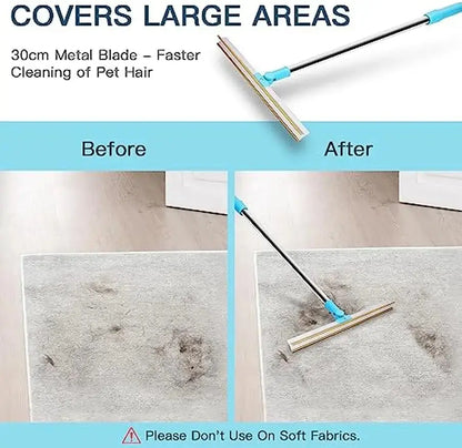 Carpet Rake Pet Hair Remover Set Pet Hair Removal Tool Telescopic Handle Rug Rake for Dog Cat Hair 180° Rotation Carpet Shave upscaleclicks