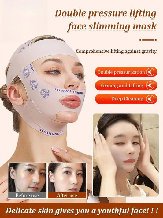 Chin Cheek Slimming Bandage V Shaper V Line Lifting Mask Face Lifting Anti Wrinkle Strap Band Sleeping Mask Beauty Health upscaleclicks