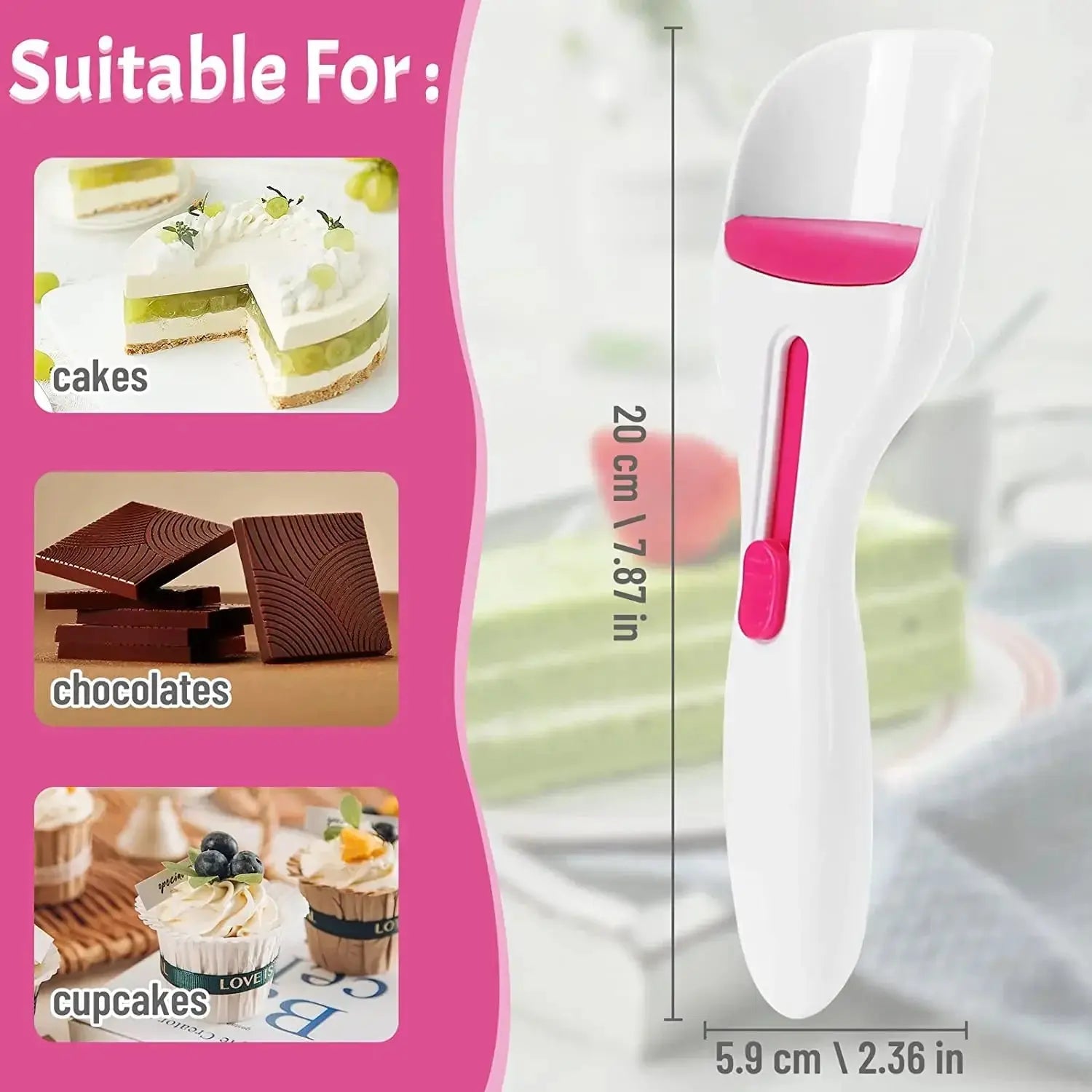 Chocolate Cake Batter Distribution Scoop Can Push Labor-saving Cupcake Scoop Dispenser Home Baking Tools Kitchen Accessories upscaleclicks