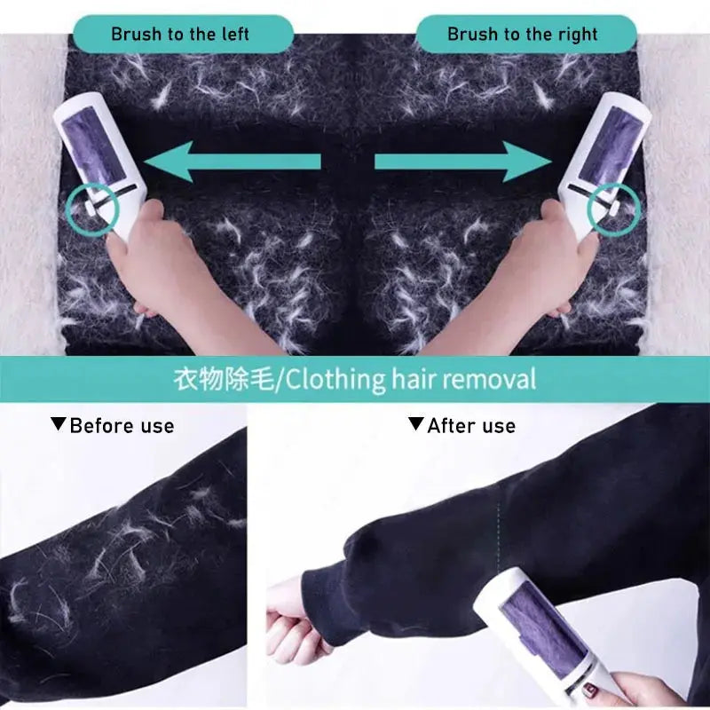 Clothes Lint Remover Electrostatic Brush Portable Coat Sweater Dry Cleaning Lint Removal Brush Pet Sticky Lint Remover  upscaleclicks
