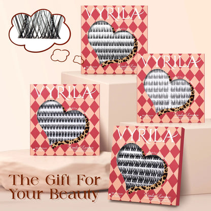 Cluster Lashes Fluffy Soft And Easy String 80pcs False Eyelashes  0.1mm Ultra-thin Band Natural Eyelash Extension Bundle Makeup upscaleclicks