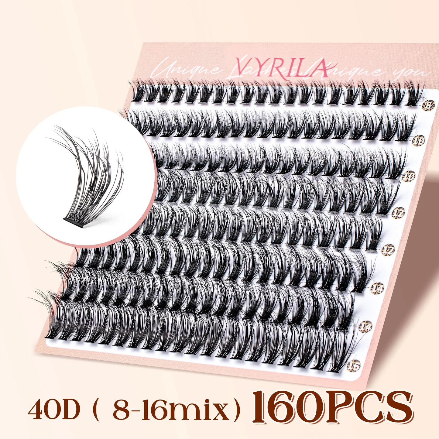 Cluster Lashes Fluffy Soft And Easy String 80pcs False Eyelashes  0.1mm Ultra-thin Band Natural Eyelash Extension Bundle Makeup upscaleclicks