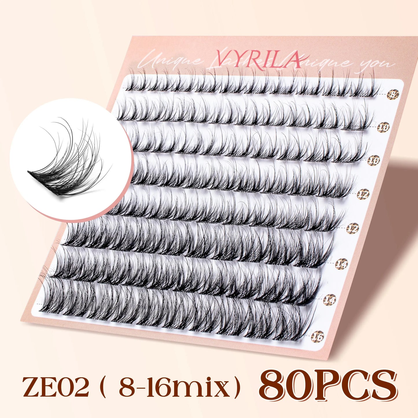 Cluster Lashes Fluffy Soft And Easy String 80pcs False Eyelashes  0.1mm Ultra-thin Band Natural Eyelash Extension Bundle Makeup upscaleclicks