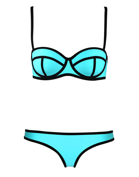 Color Block Bikini Set