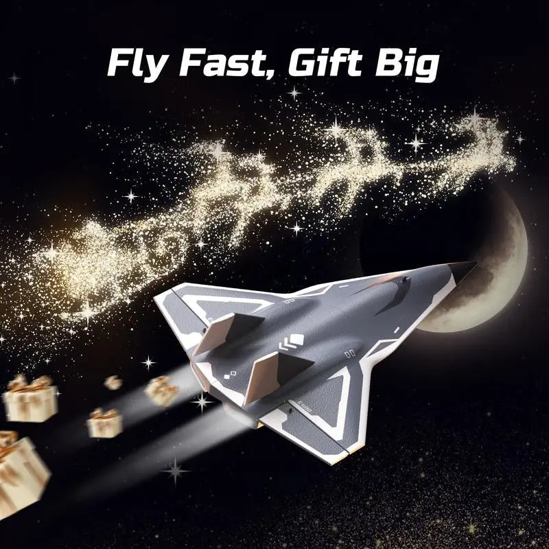 DEERC RC Plane SR72 Airplane with 4 CH Durable Remote Control, Twin Ducted Fans, 2 Brushed Motors, 3 Flight Modes, 2 Lipo Batteries, 2.4Ghz RTF Glider