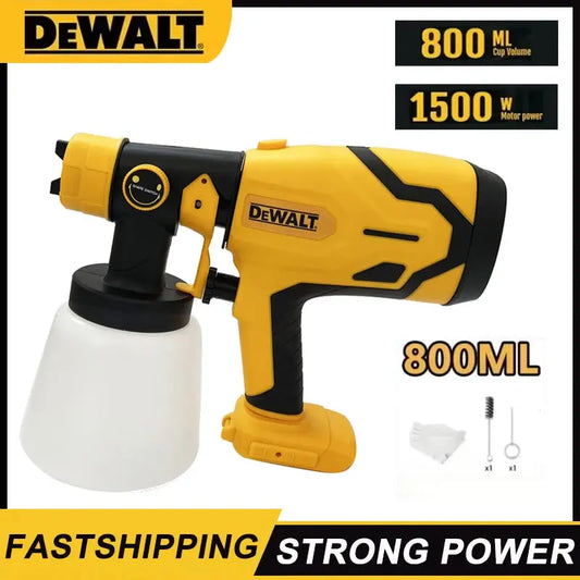 Dewalt 800ML Cordless Electric Spray Gun Portable Paint Sprayer High Power Auto Furniture Coating Airbrush For Dewalt Battery upscaleclicks