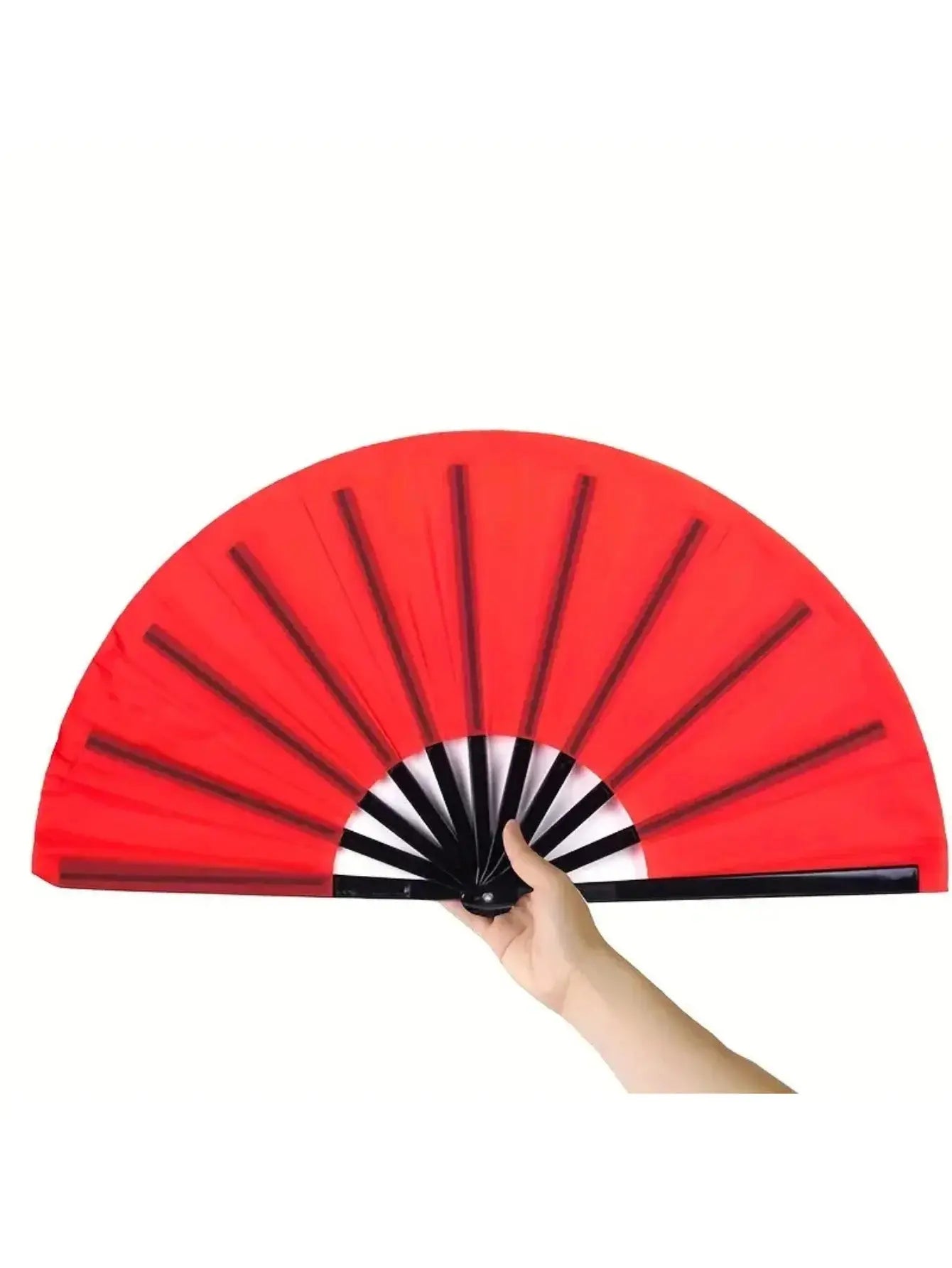 Double-Sided Plastic Kung Fu Folding Handhold Fan Lightweight Tai Chi Martial Arts Prop Classic Chinese Cultural Accessory upscaleclicks