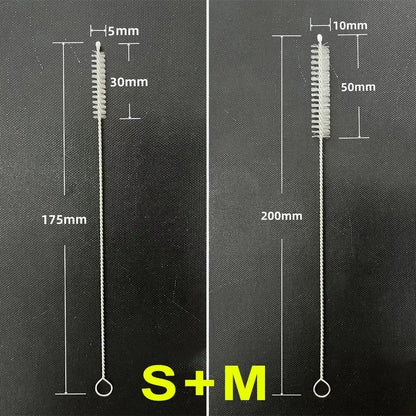 Drinking Straw Cleaning Brush Kit Reusable Tube Pipe Cleaner Nylon Stainless Steel Long Cleaning Brushes for Baby Cup Bottles upscaleclicks
