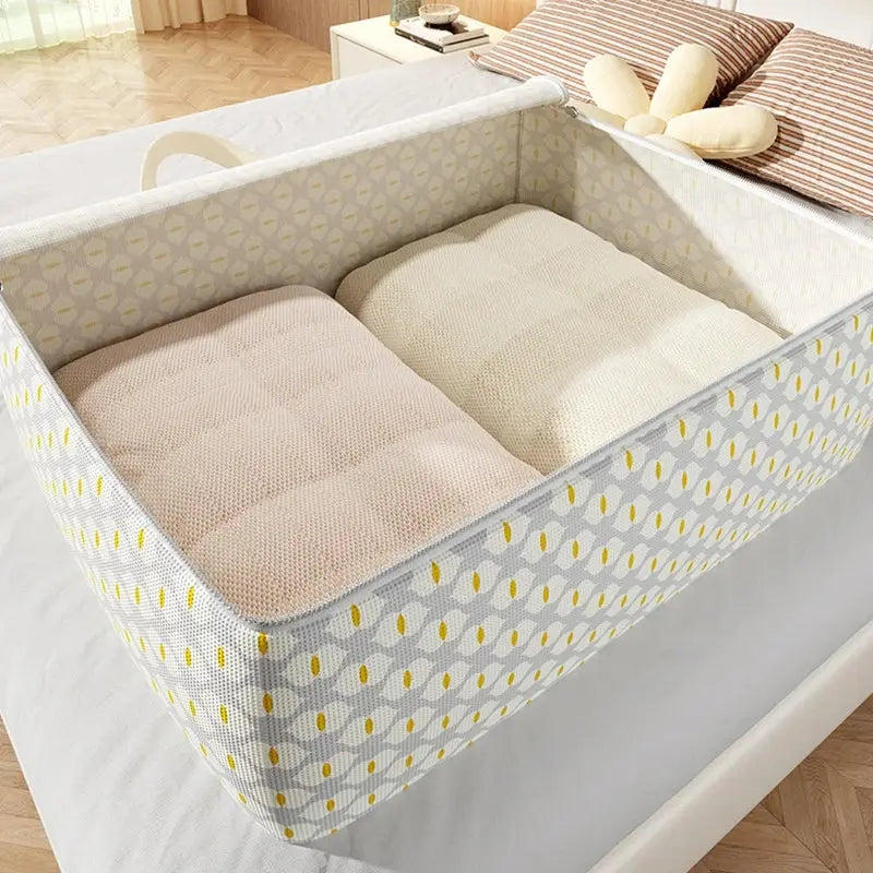 Dust-Proof Quilt Storage Bag Clothing Storage Bag with Zipper Large Capacity Foldable Luggage Moving Packing Bag with Handle upscaleclicks