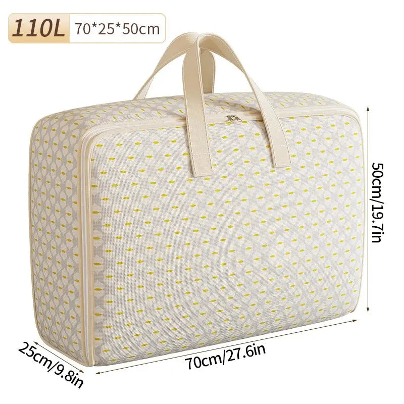 Dust-Proof Quilt Storage Bag Clothing Storage Bag with Zipper Large Capacity Foldable Luggage Moving Packing Bag with Handle upscaleclicks