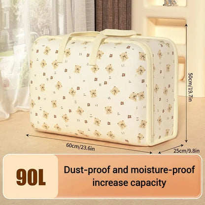 Dust-Proof Quilt Storage Bag Clothing Storage Bag with Zipper Large Capacity Foldable Luggage Moving Packing Bag with Handle upscaleclicks