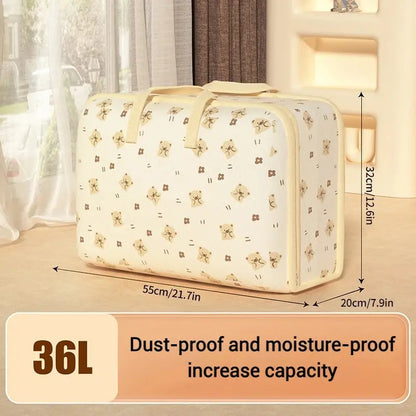 Dust-Proof Quilt Storage Bag Clothing Storage Bag with Zipper Large Capacity Foldable Luggage Moving Packing Bag with Handle upscaleclicks